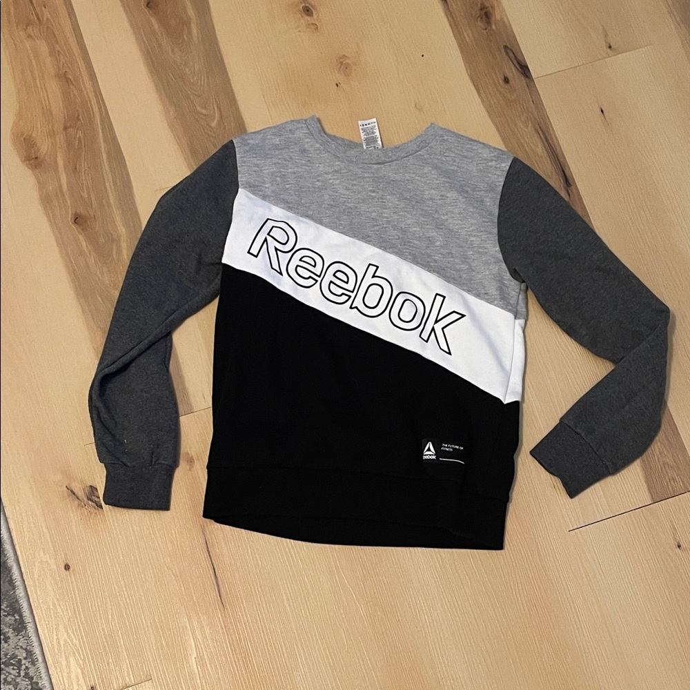 Reebok Kid’s Tri-Color Crewneck Sweater